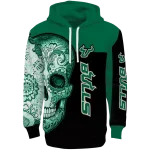 south florida bulls sugar skull green black hoodie best selling