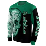 south florida bulls sugar skull green black hoodie best selling