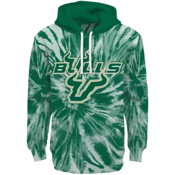 south florida bulls tie dye pattern green hoodie best selling