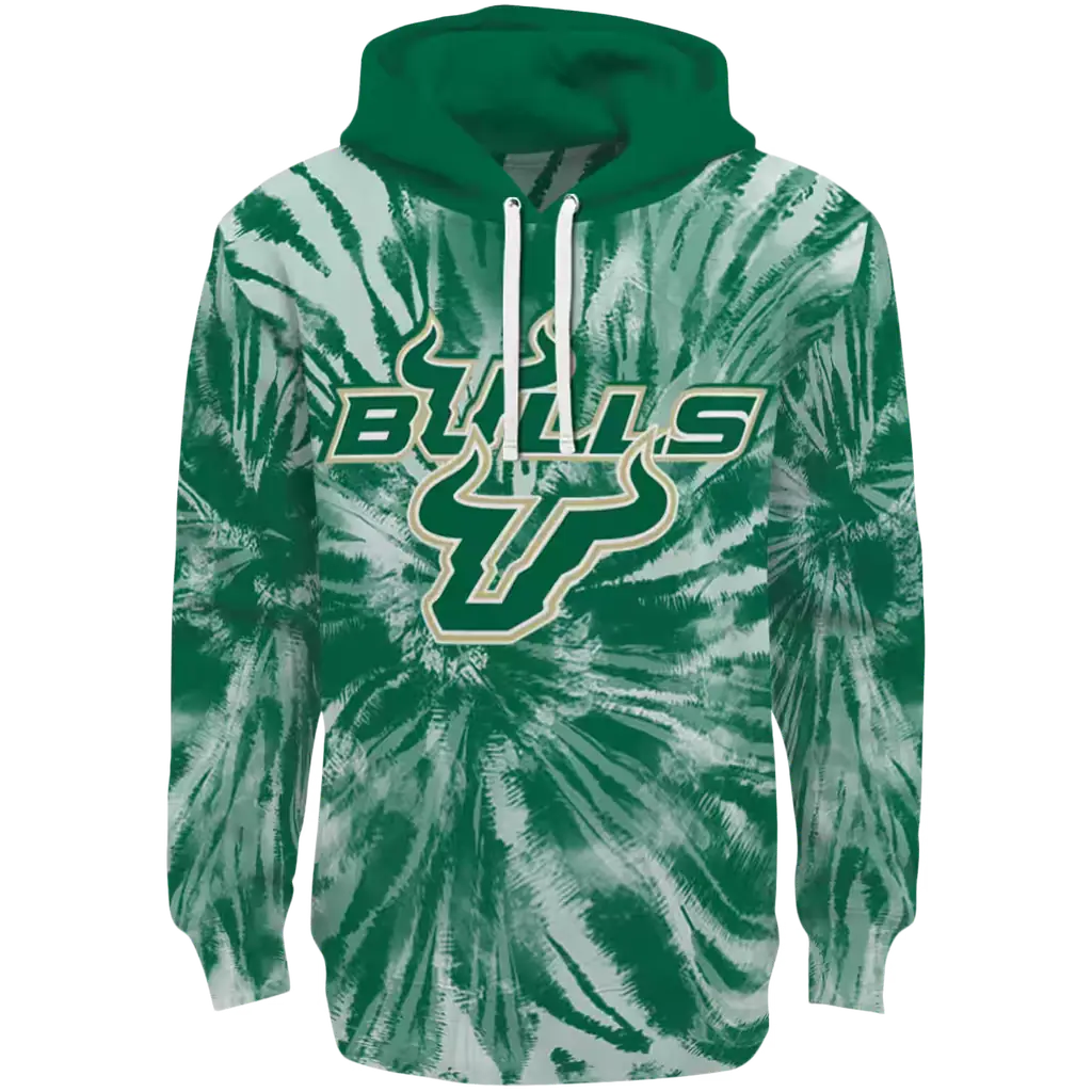 south florida bulls tie dye pattern green hoodie best selling south florida bulls tie dye pattern green hoodie best selling