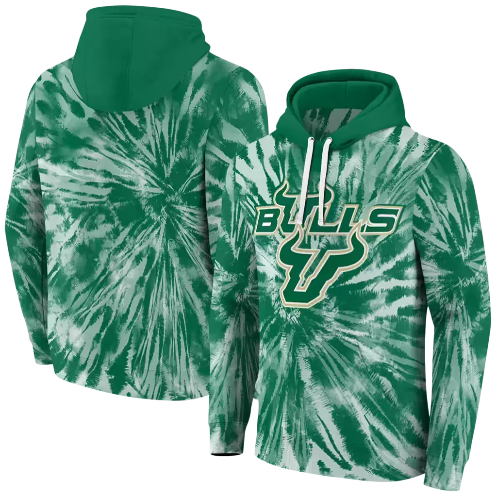 south florida bulls tie dye pattern green hoodie fashion forward south florida bulls tie dye pattern green hoodie fashion forward