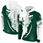 south florida bulls triangular pattern green white hoodie best selling
