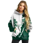 south florida bulls triangular pattern green white hoodie best selling