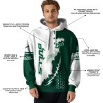 south florida bulls triangular pattern green white hoodie best selling