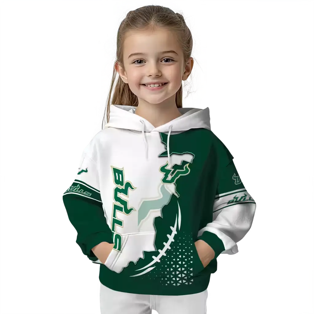 south florida bulls triangular pattern green white hoodie top rated south florida bulls triangular pattern green white hoodie top rated