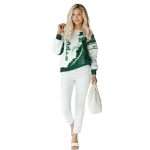 south florida bulls triangular pattern green white hoodie best selling