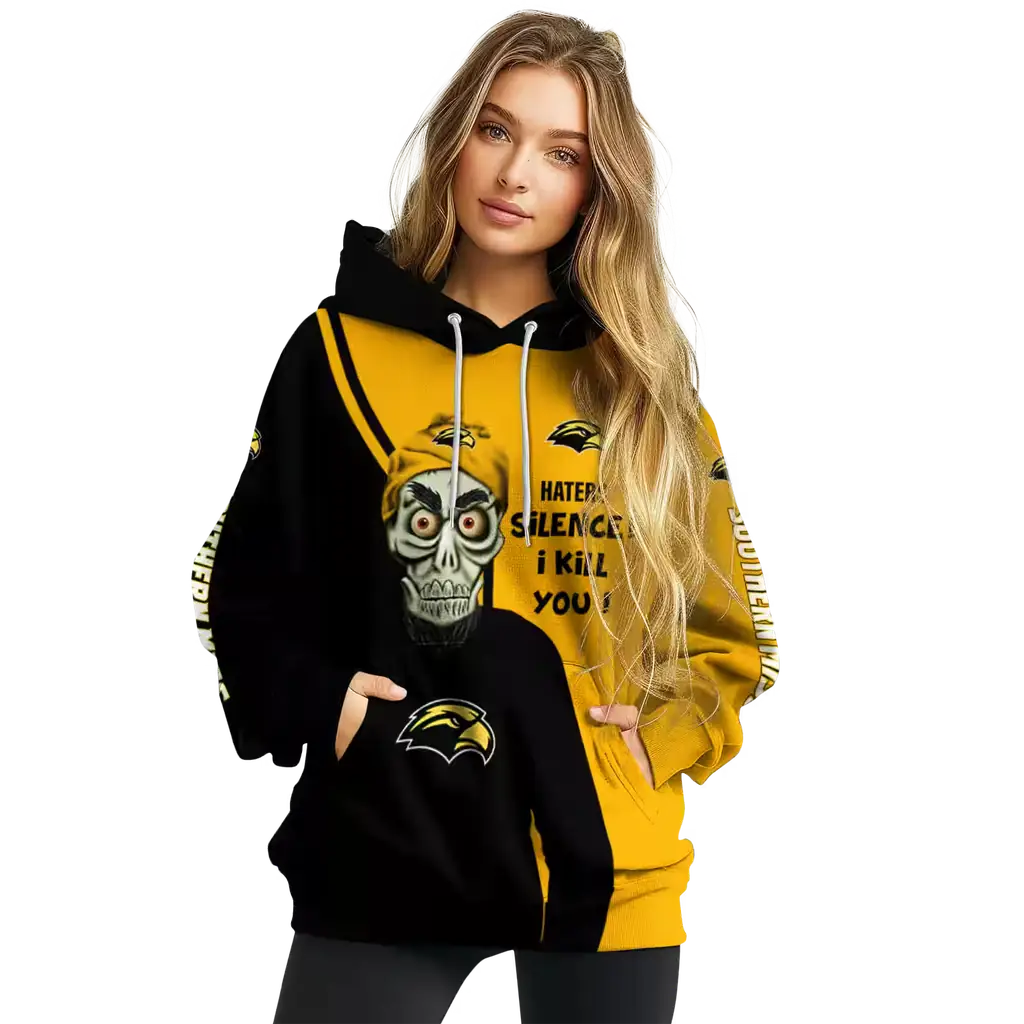 southern miss golden eagles achmed skull black hoodie high quality southern miss golden eagles achmed skull black hoodie high quality