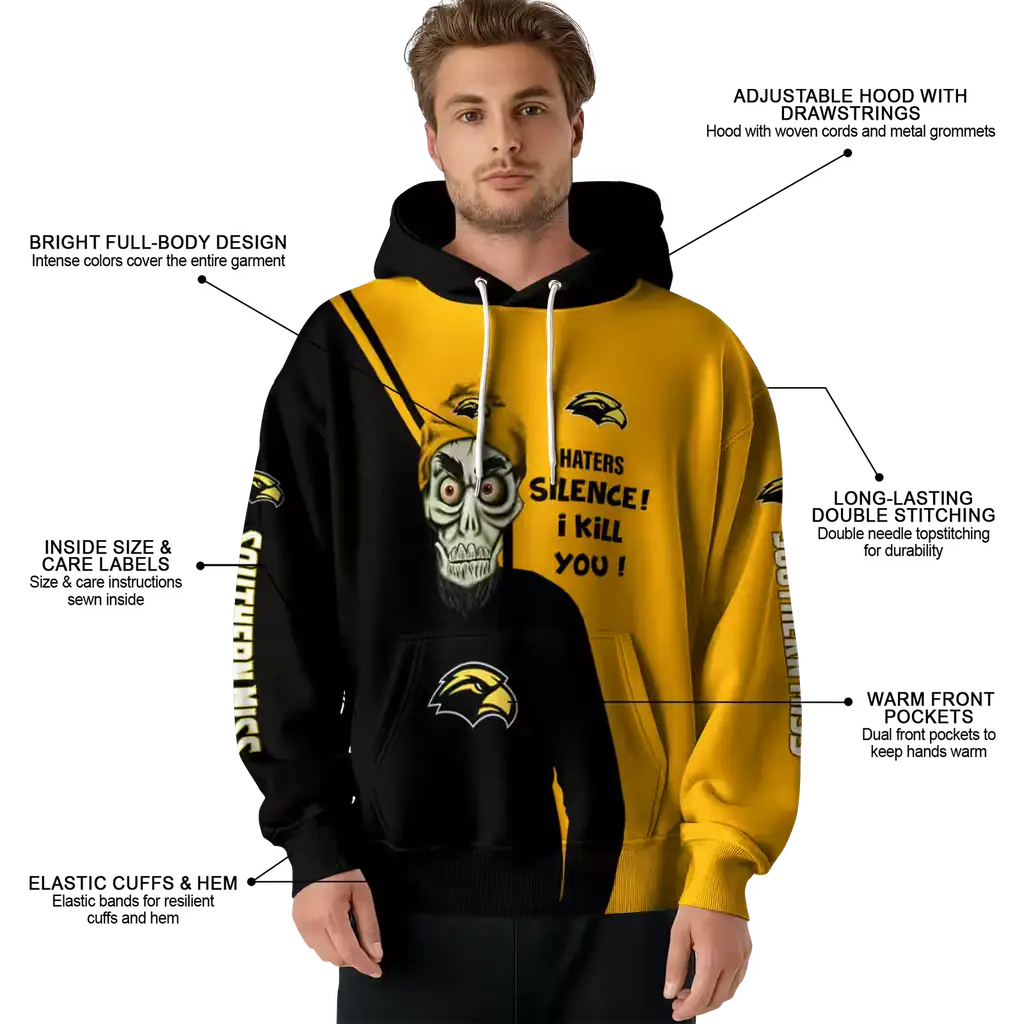 southern miss golden eagles achmed skull black hoodie latest model southern miss golden eagles achmed skull black hoodie latest model