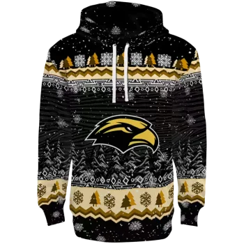southern miss golden eagles christmas trees black hoodie best selling