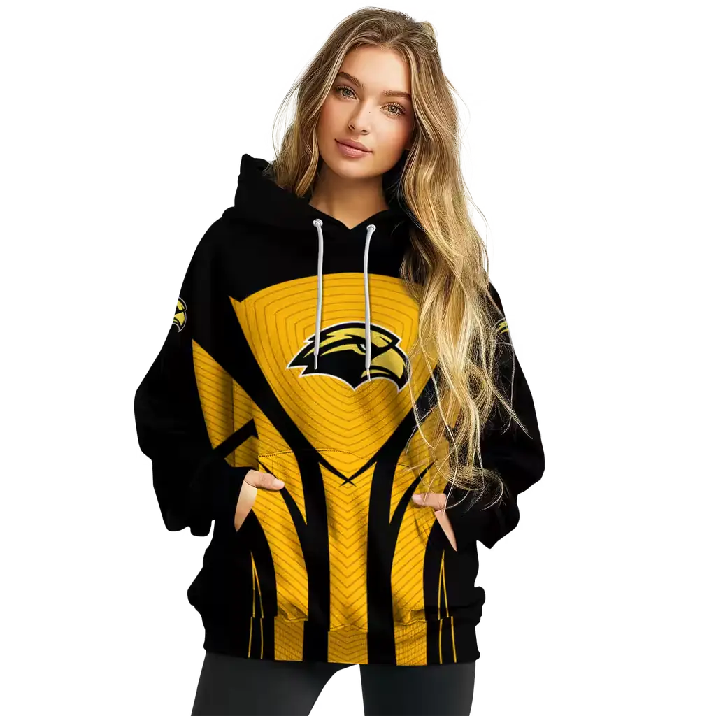southern miss golden eagles concentric lines black hoodie high quality southern miss golden eagles concentric lines black hoodie high quality
