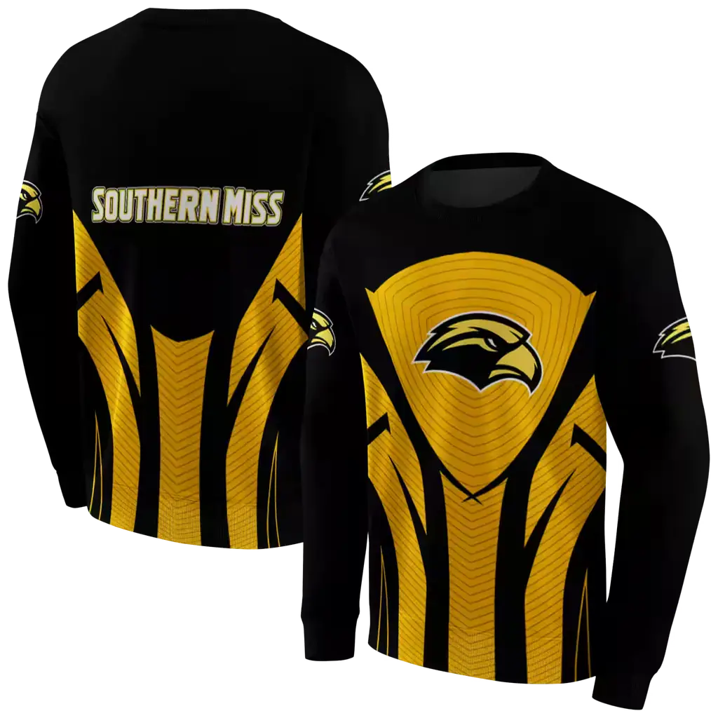 southern miss golden eagles concentric lines black hoodie premium grade southern miss golden eagles concentric lines black hoodie premium grade