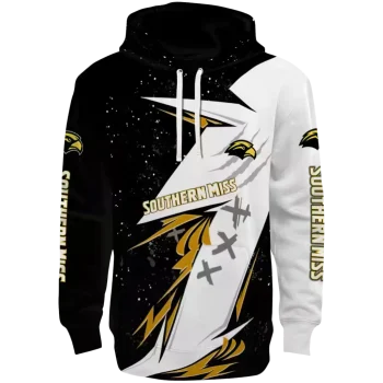 southern miss golden eagles dynamic slash black white hoodie best selling