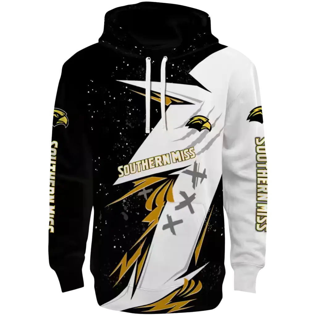 southern miss golden eagles dynamic slash black white hoodie best selling southern miss golden eagles dynamic slash black white hoodie best selling