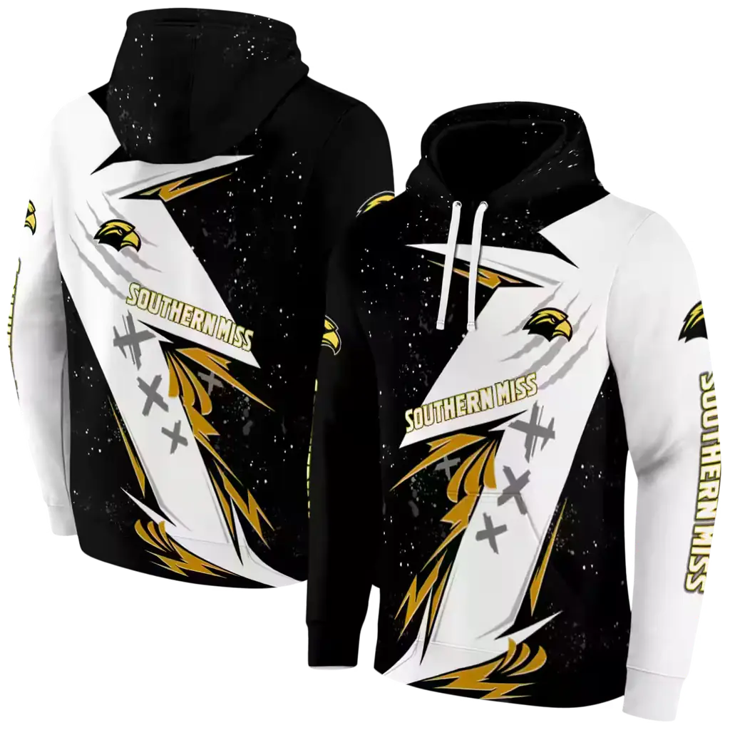 southern miss golden eagles dynamic slash black white hoodie fashion forward southern miss golden eagles dynamic slash black white hoodie fashion forward