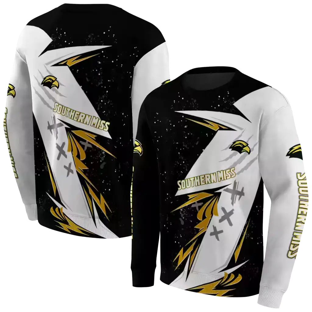 southern miss golden eagles dynamic slash black white hoodie premium grade southern miss golden eagles dynamic slash black white hoodie premium grade