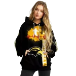 southern miss golden eagles football heartbeat black hoodie best selling