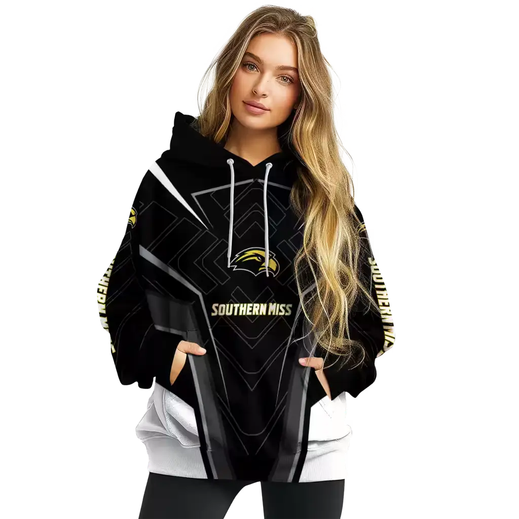southern miss golden eagles futuristic pattern black hoodie high quality southern miss golden eagles futuristic pattern black hoodie high quality