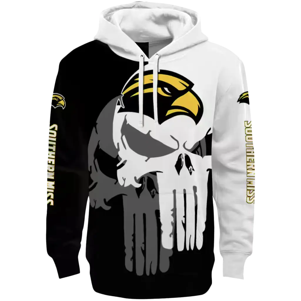 southern miss golden eagles graphic punisher black white hoodie best selling southern miss golden eagles graphic punisher black white hoodie best selling