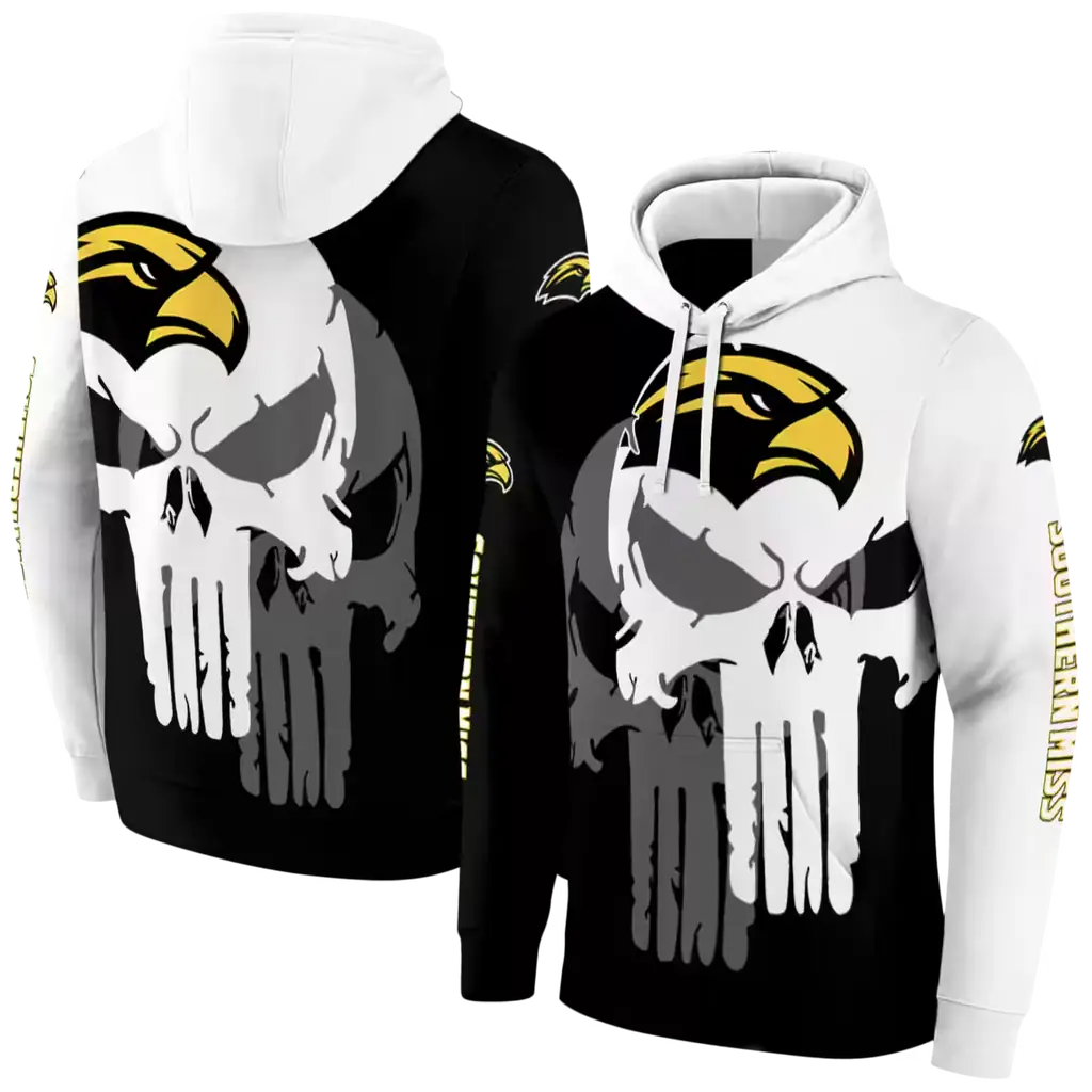 southern miss golden eagles graphic punisher black white hoodie fashion forward southern miss golden eagles graphic punisher black white hoodie fashion forward
