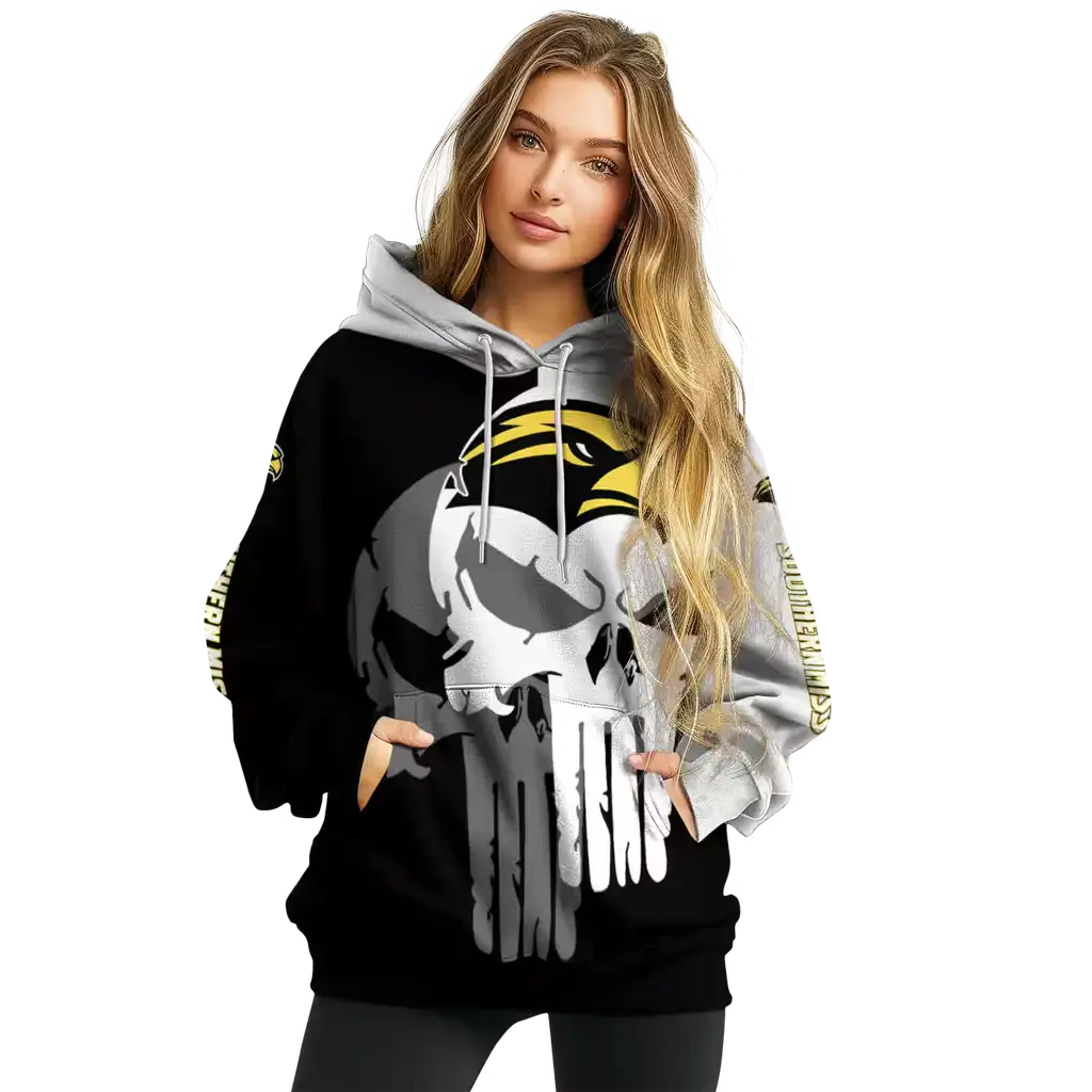 southern miss golden eagles graphic punisher black white hoodie high quality southern miss golden eagles graphic punisher black white hoodie high quality