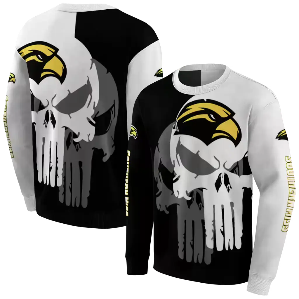 southern miss golden eagles graphic punisher black white hoodie premium grade southern miss golden eagles graphic punisher black white hoodie premium grade