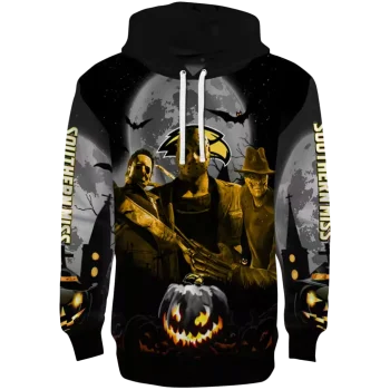 southern miss golden eagles halloween vibes black hoodie best selling