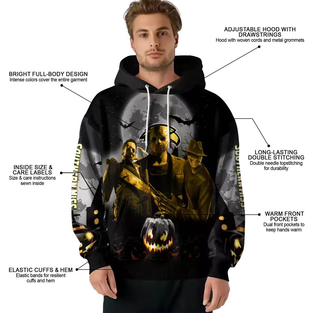 southern miss golden eagles halloween vibes black hoodie latest model southern miss golden eagles halloween vibes black hoodie latest model