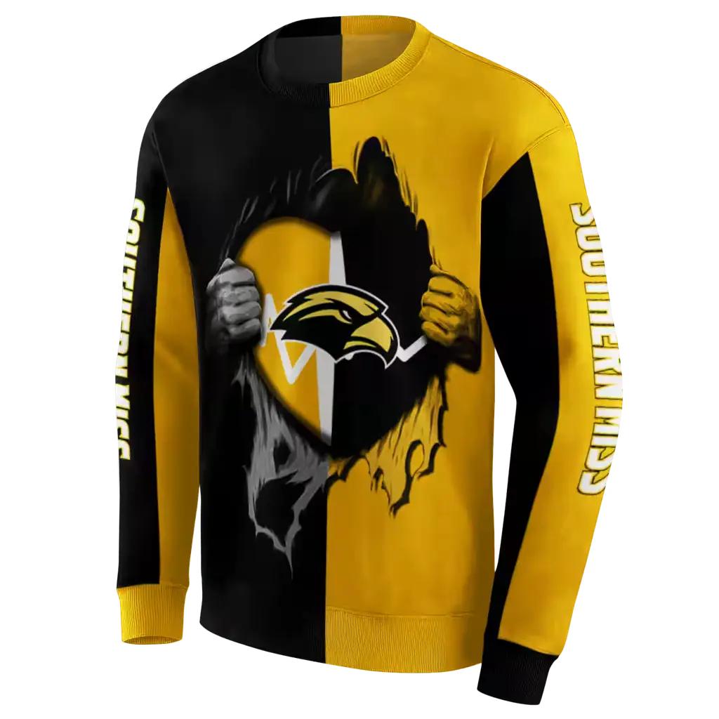 southern miss golden eagles heartbeat graphic black hoodie new arrival southern miss golden eagles heartbeat graphic black hoodie new arrival