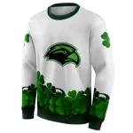 southern miss golden eagles lucky motif white green hoodie best selling