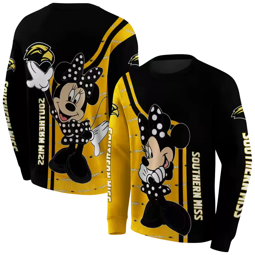 southern miss golden eagles minnie mouse black hoodie premium grade southern miss golden eagles minnie mouse black hoodie premium grade