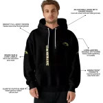 southern miss golden eagles monogram pattern black hoodie best selling