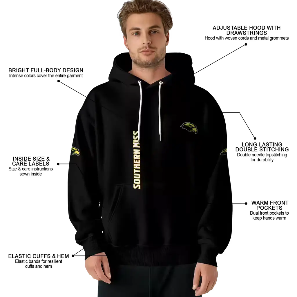 southern miss golden eagles monogram pattern black hoodie latest model southern miss golden eagles monogram pattern black hoodie latest model