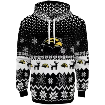 southern miss golden eagles reindeer motif black hoodie best selling