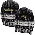 southern miss golden eagles reindeer motif black hoodie best selling