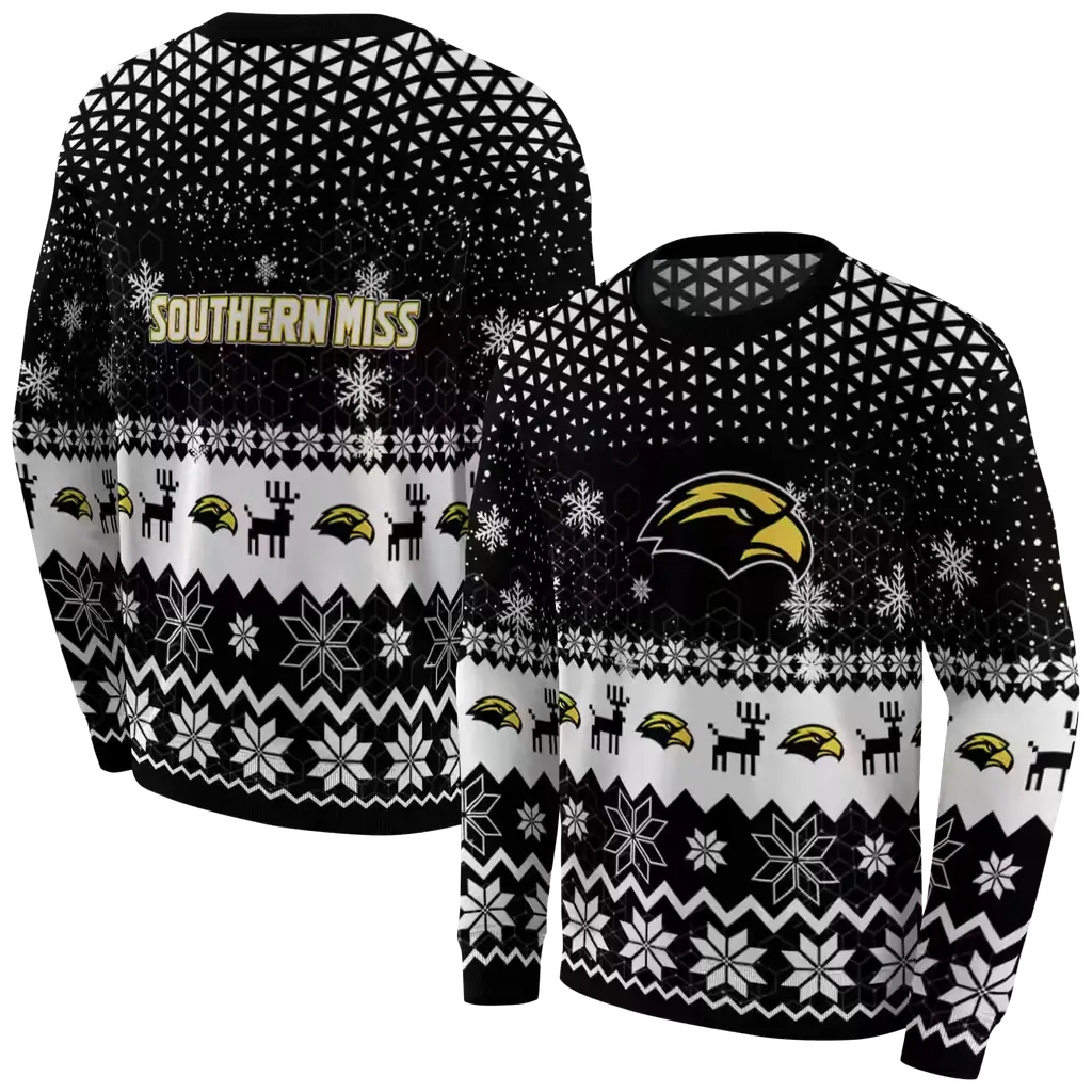 southern miss golden eagles reindeer motif black hoodie premium grade southern miss golden eagles reindeer motif black hoodie premium grade