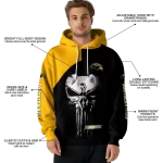 southern miss golden eagles skull punisher gold black hoodie best selling