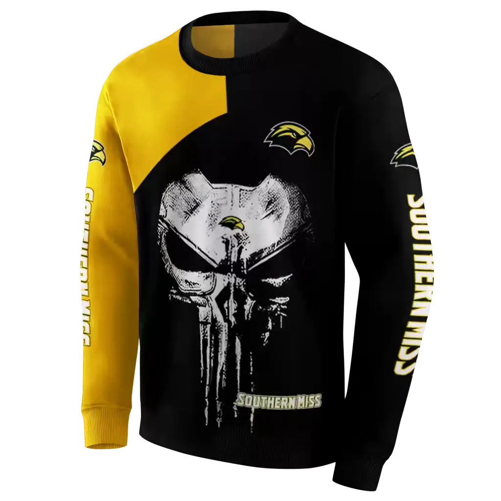 southern miss golden eagles skull punisher gold black hoodie new arrival southern miss golden eagles skull punisher gold black hoodie new arrival