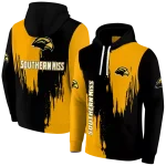 southern miss golden eagles splatter effect black hoodie best selling