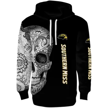 southern miss golden eagles sugar skull black hoodie best selling