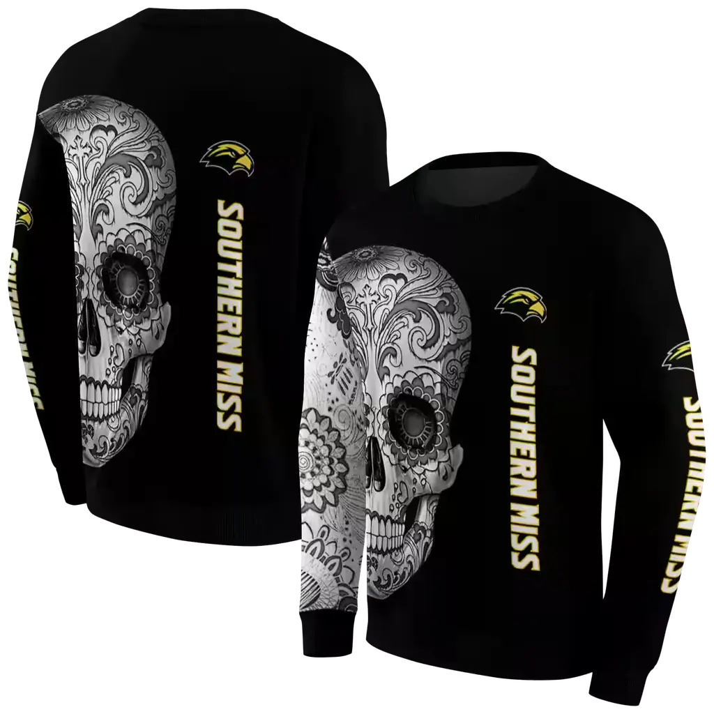 southern miss golden eagles sugar skull black hoodie premium grade southern miss golden eagles sugar skull black hoodie premium grade