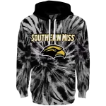 southern miss golden eagles tie dye pattern black hoodie best selling
