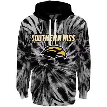 southern miss golden eagles tie dye pattern black hoodie best selling