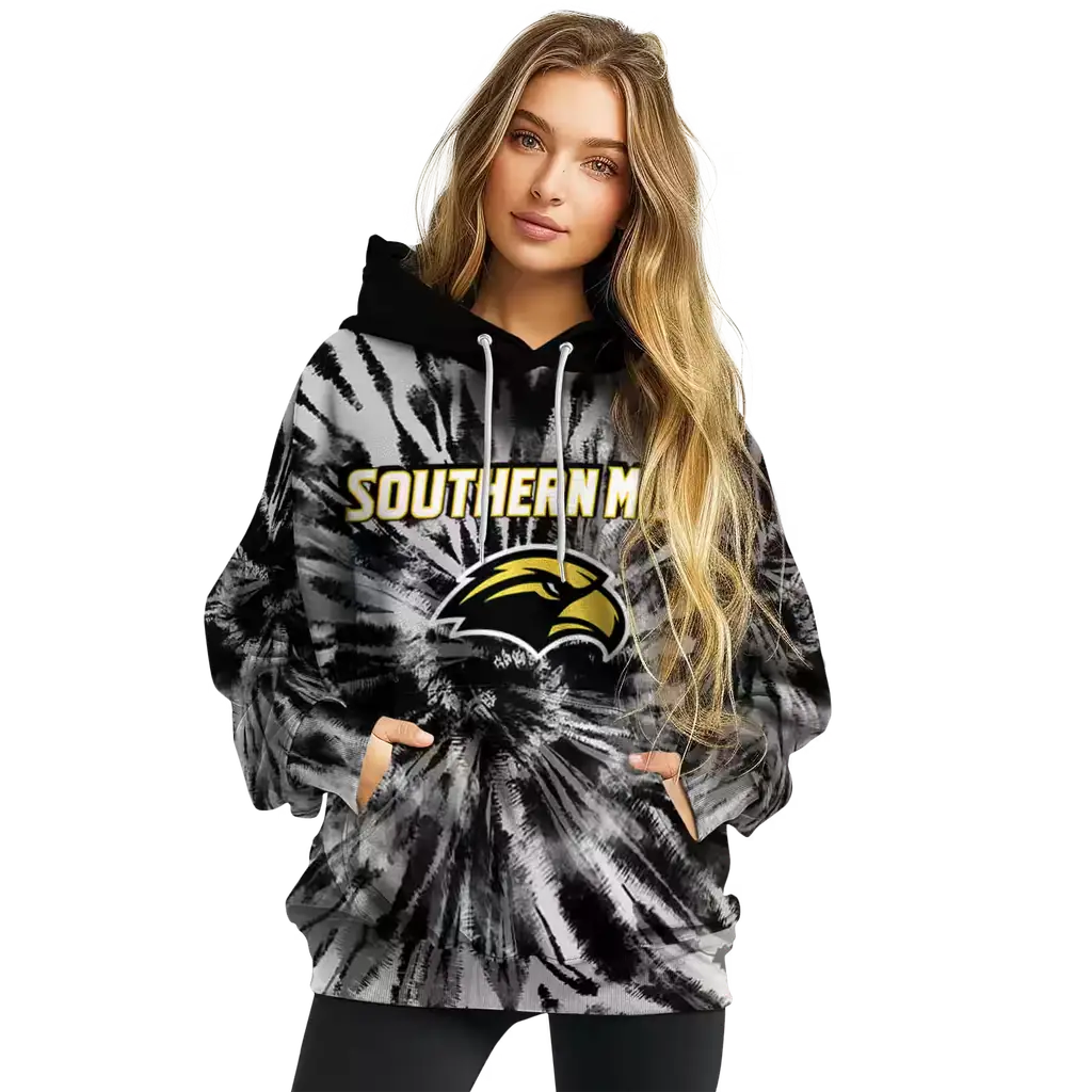 southern miss golden eagles tie dye pattern black hoodie high quality southern miss golden eagles tie dye pattern black hoodie high quality
