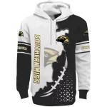 southern miss golden eagles triangular pattern black white hoodie best selling