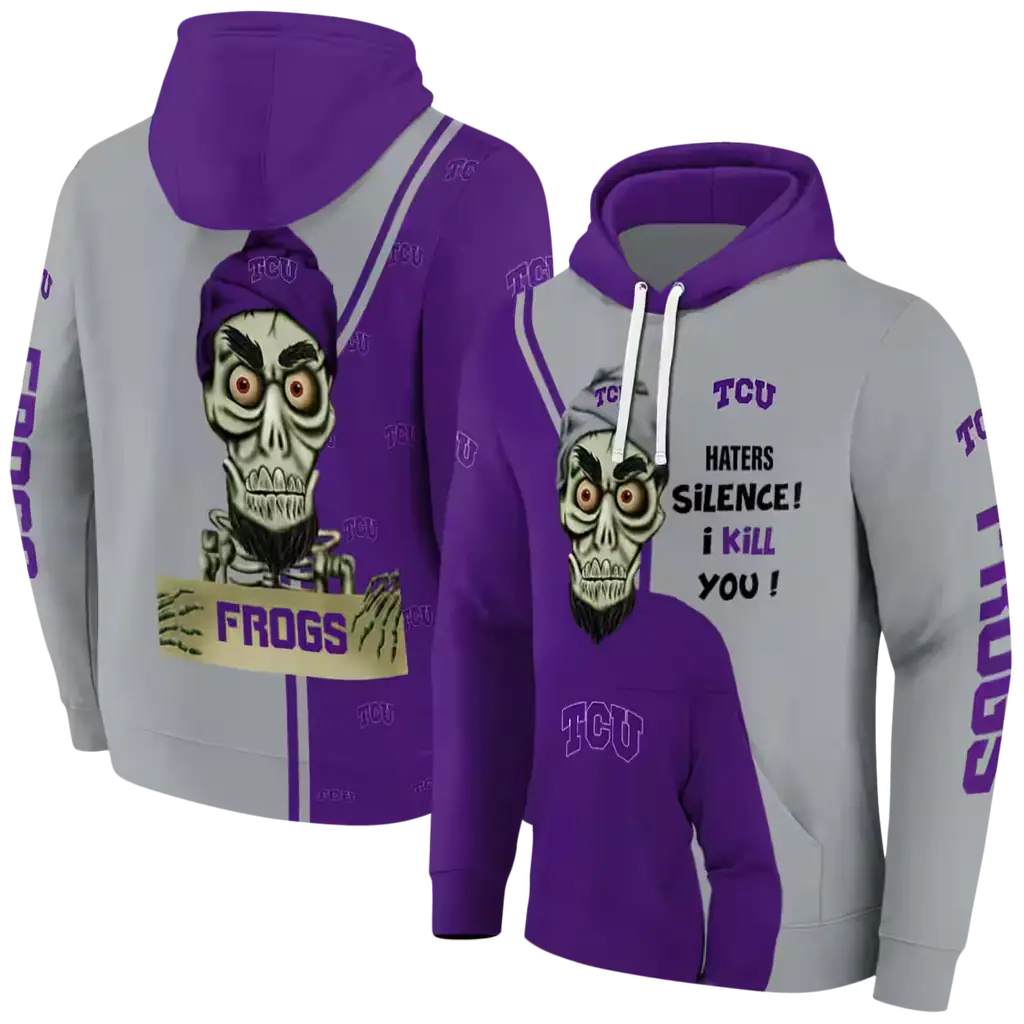 tcu horned frogs achmed skull purple hoodie fashion forward tcu horned frogs achmed skull purple hoodie fashion forward
