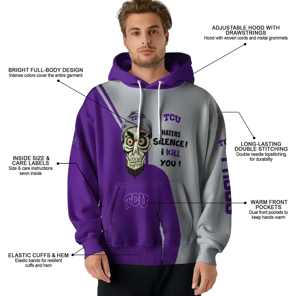 tcu horned frogs achmed skull purple hoodie latest model tcu horned frogs achmed skull purple hoodie latest model