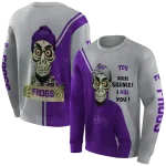 tcu horned frogs achmed skull purple hoodie best selling