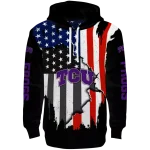 tcu horned frogs american pride black hoodie best selling