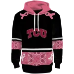 tcu horned frogs awareness ribbon black pink hoodie best selling