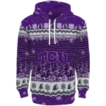 tcu horned frogs christmas trees purple hoodie best selling